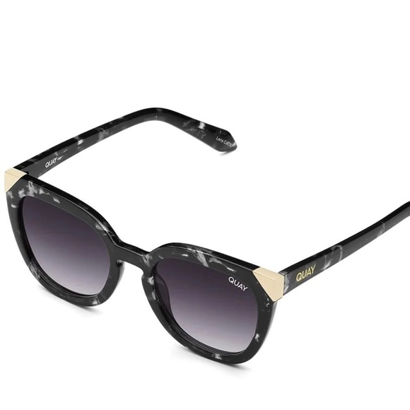 Quay Australia Noosa Metal Black Tortoise Smoke 55mm Cat Eye Sunglasses main image 6